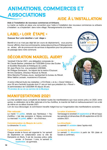Mise en page du bulletin municipal Ouzouer sur loire Loiret