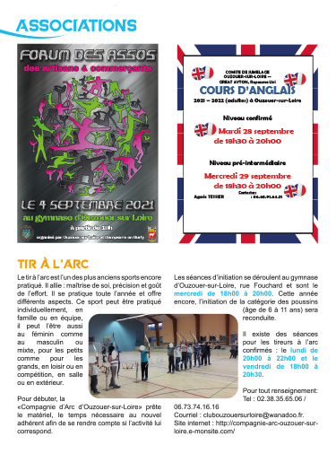 Mise en page du bulletin municipal Ouzouer sur loire Loiret