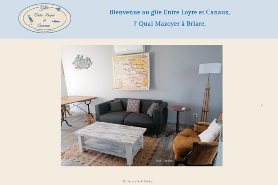 Réalisation du site internet responsive marchand pour le gite entre Loyre et canaux de Briare 45250
