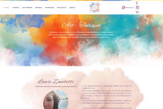 création du site internet responsive Art thérapeute Laure ZAMBETTI Gien Briare LOIRET 45